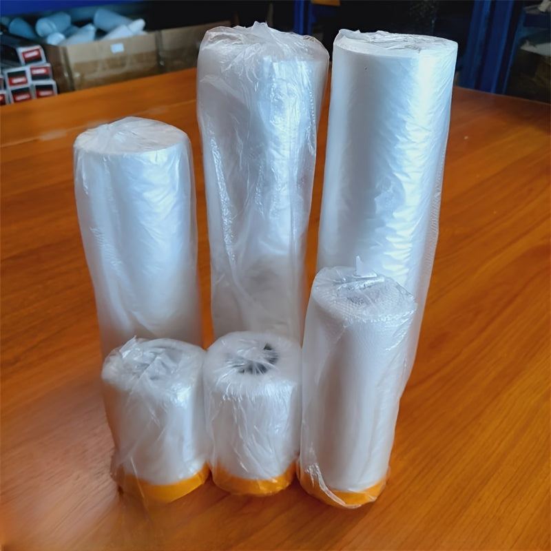 Многофункционочная пластиковая маскировочная пленка для покраски, 1 рулон, прочное покрытие