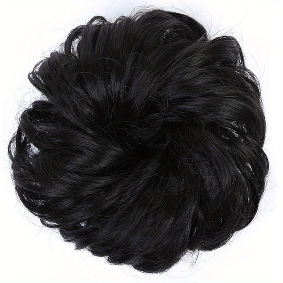 Women Synthetic Hair Bun Chignon Hairpiece Elastic Scrunchie Hair Accessory