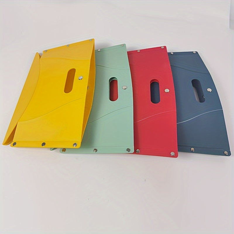 Green Portable Folding Stool with Carry Basket for Outdoor Events and Travel