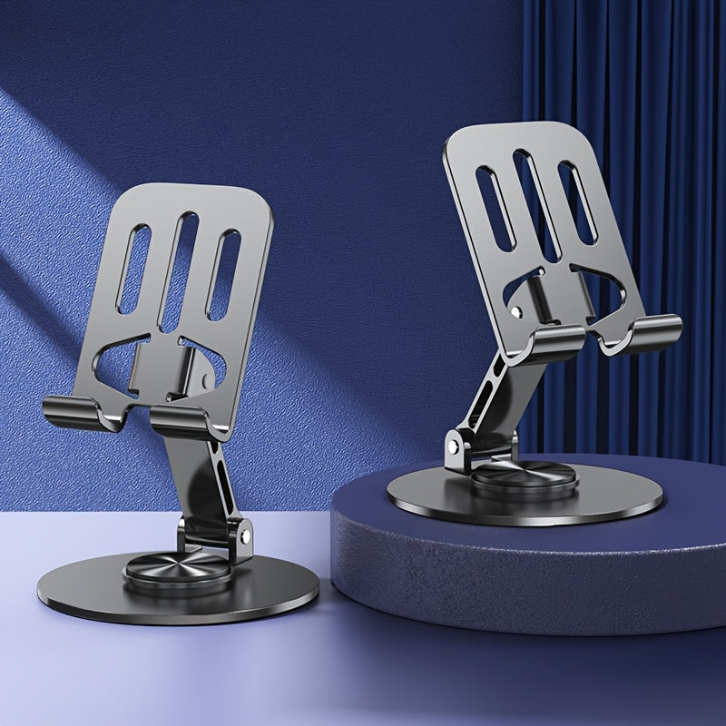 360° Rotating Iron Phone Stand for Live Streaming Video Recording Photography Tablets Smartphones