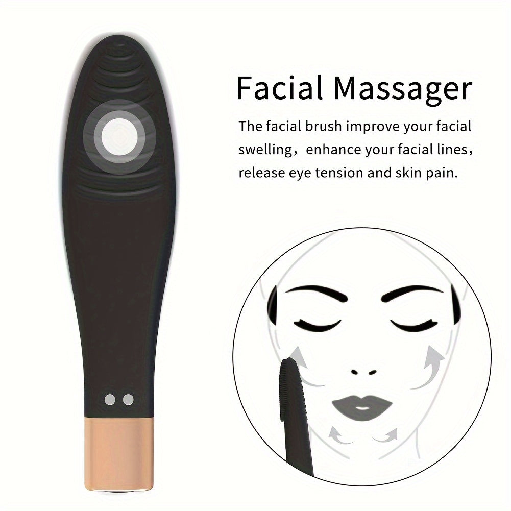 Qayta zaryadlanadigan yumshoq tuklari bilan elektr silikon yuz tozalash cho'tkasi.