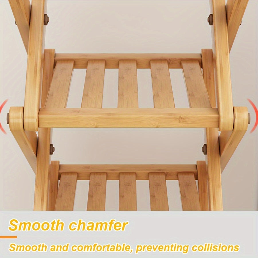 Bambuk oyoq kiyim javoni ko‘p qatlamli saqlash, o‘tish joylari va ichki joylar uchun kross dizayni