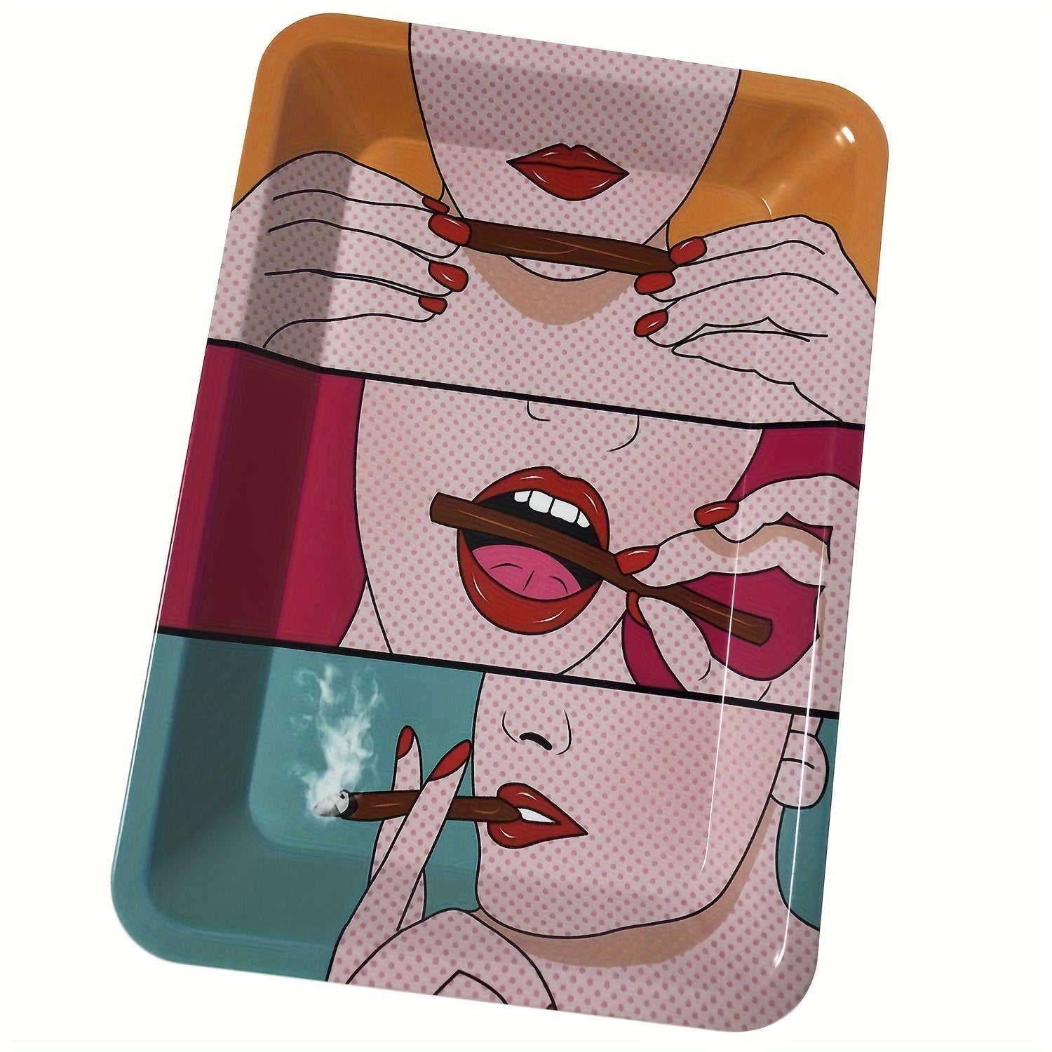 Metall vintage uslubidagi sigaret aksessuarlari uchun likva, 18.03cm x 12.45cm