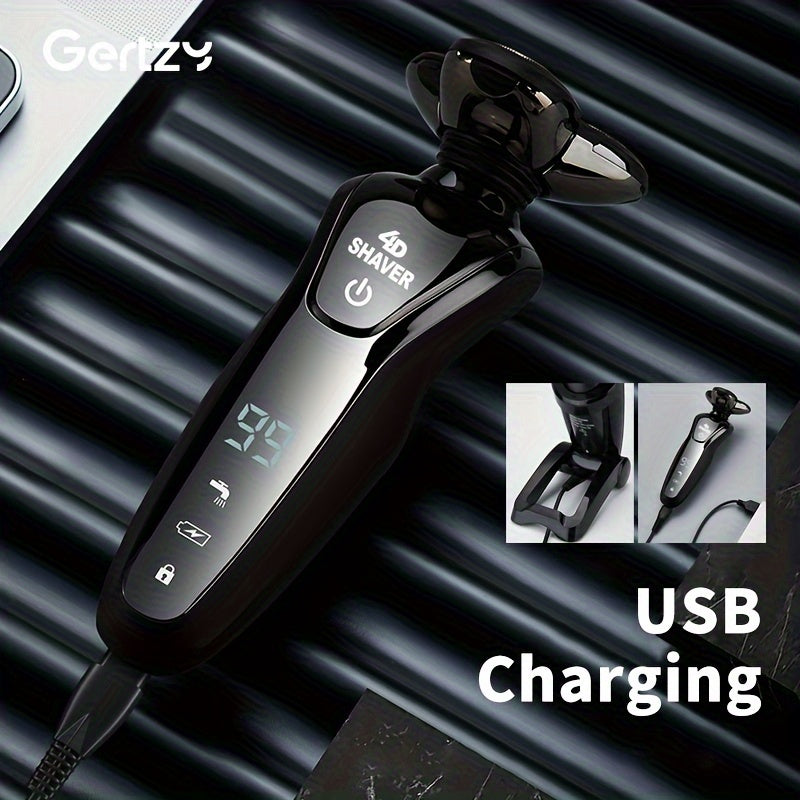 Afeitadora eléctrica para hombres 6 en 1, maquinilla rotativa recargable, impermeable, regalo para hombres