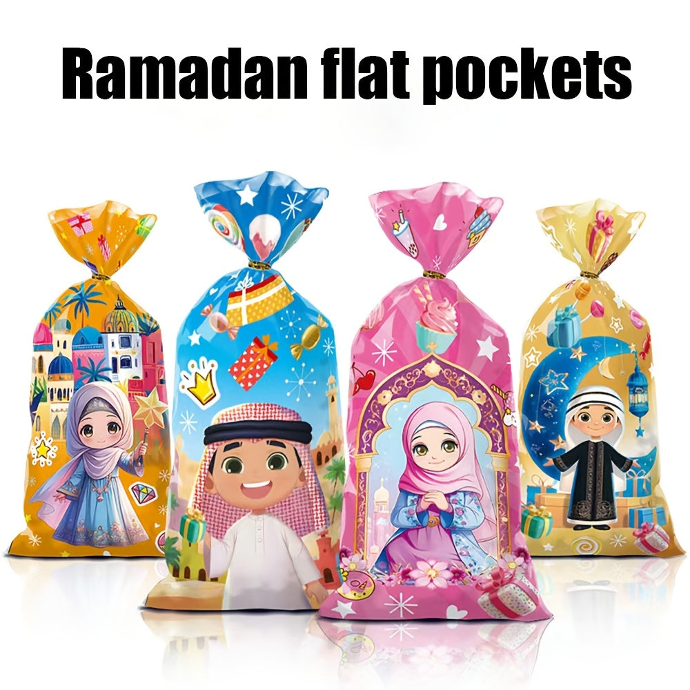 50 Moon Castle Themed Waterproof Reusable Gift Bags for Ramadan Islamic Celebrations