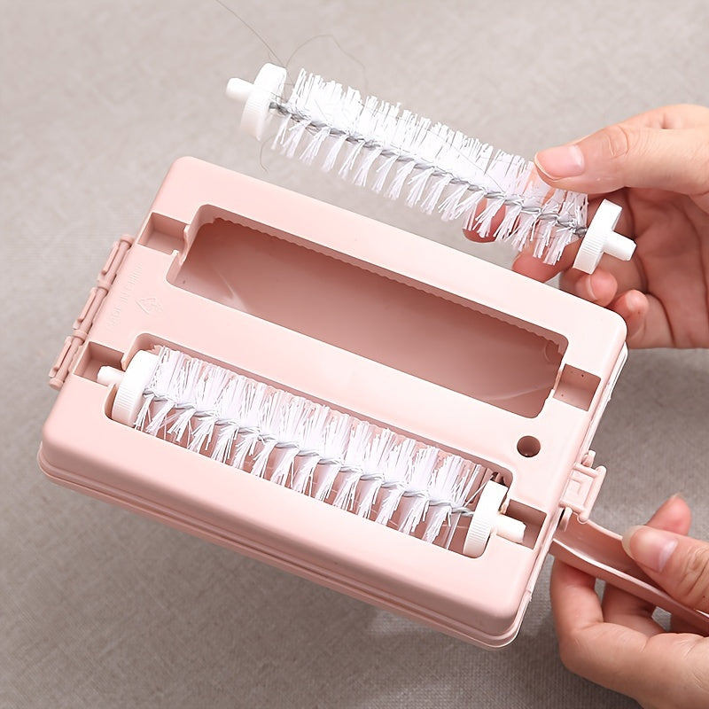 Katta tutqichli gilam va divanni tozalash uchun asbob, ikkilamchi rulonli changyutgich bilan, pushti, ko'k yoki to'q purple ranglarda