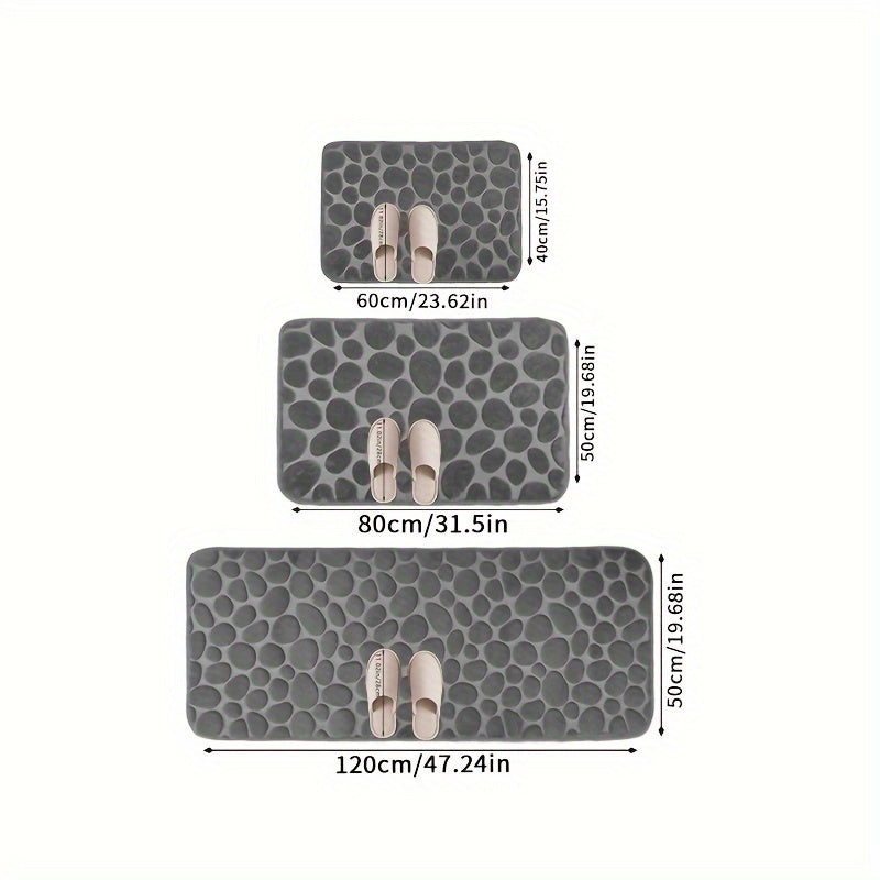 Zarif tosh naqshli poliester hammom matosi, yuqori zichlikdagi ko'pik, sirpanmaydigan to'qima dizayni. Hammom, dush, hammom bezaklari uchun juda singdiruvchi va yumshoq qulaylik.