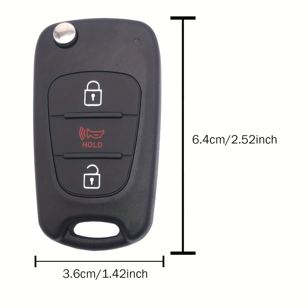 Universal 3-Button Flip Folding Key Fob Cover for Car Key Shell