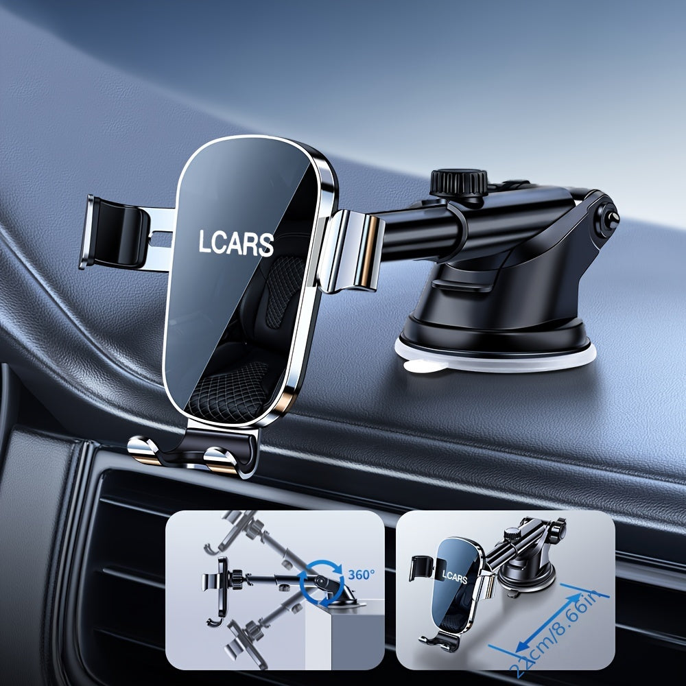Universal Mobile Phone Car Mount With Golden Suction Cup Bracket