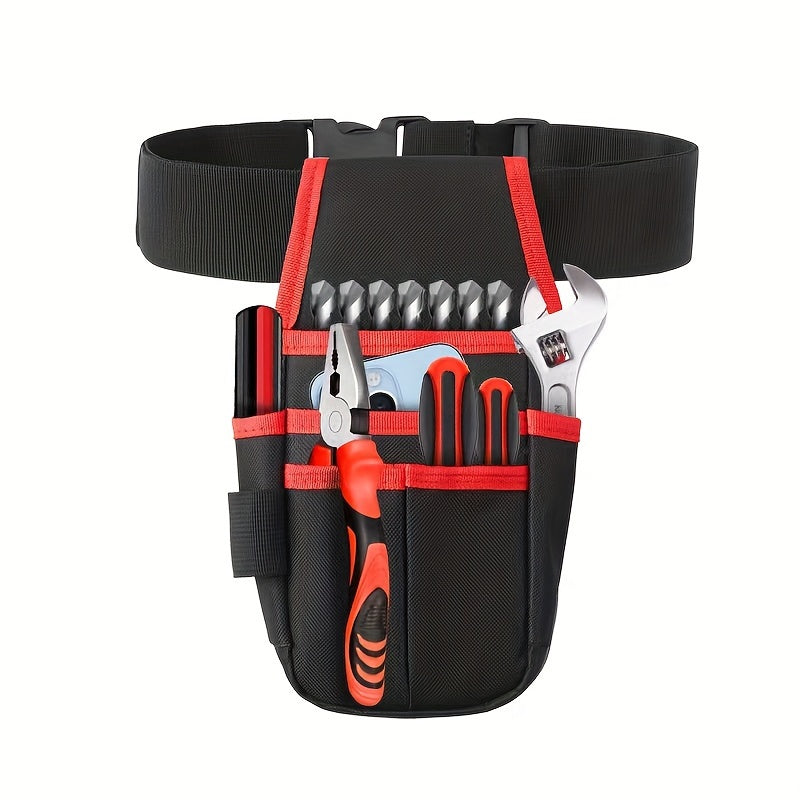 Heavy-Duty Oxford Fabric Electrician Tool Pouch Small Waist Bag for Repair and Aerial Work