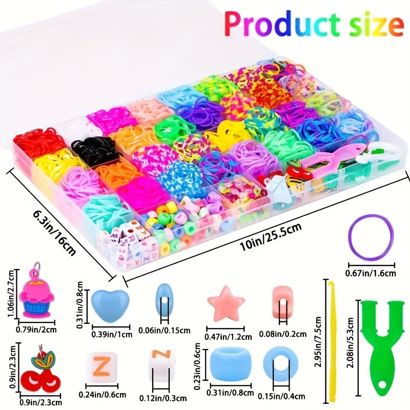 DIY Jewelry Making Kit with Colorful Silicone Bands and Accessories for Bracelets Watches and Shoes