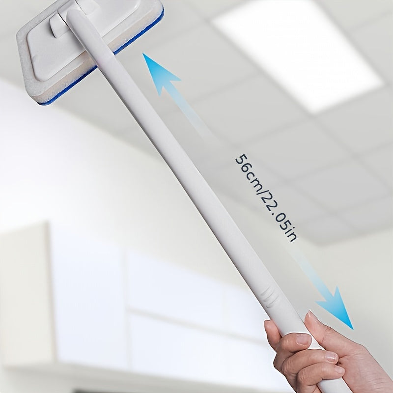 Long-Handled Cleaning Brush Set with Detachable Sponge, Versatile and Reusable