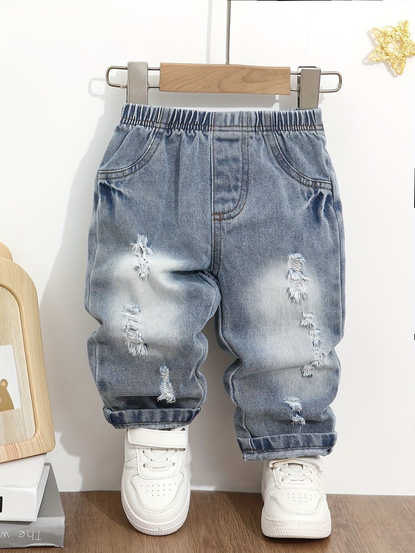 Baby Boys Girls Denim Jeans Casual Woven Non-Stretch Fall Winter 0-3 Years