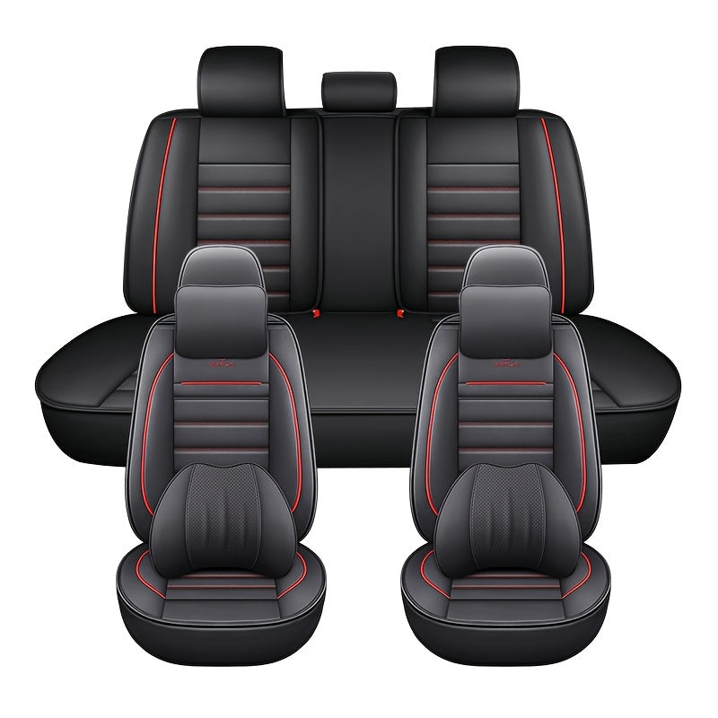 Universal Car Seat Covers All-Season PU Leather Full Coverage Protectors