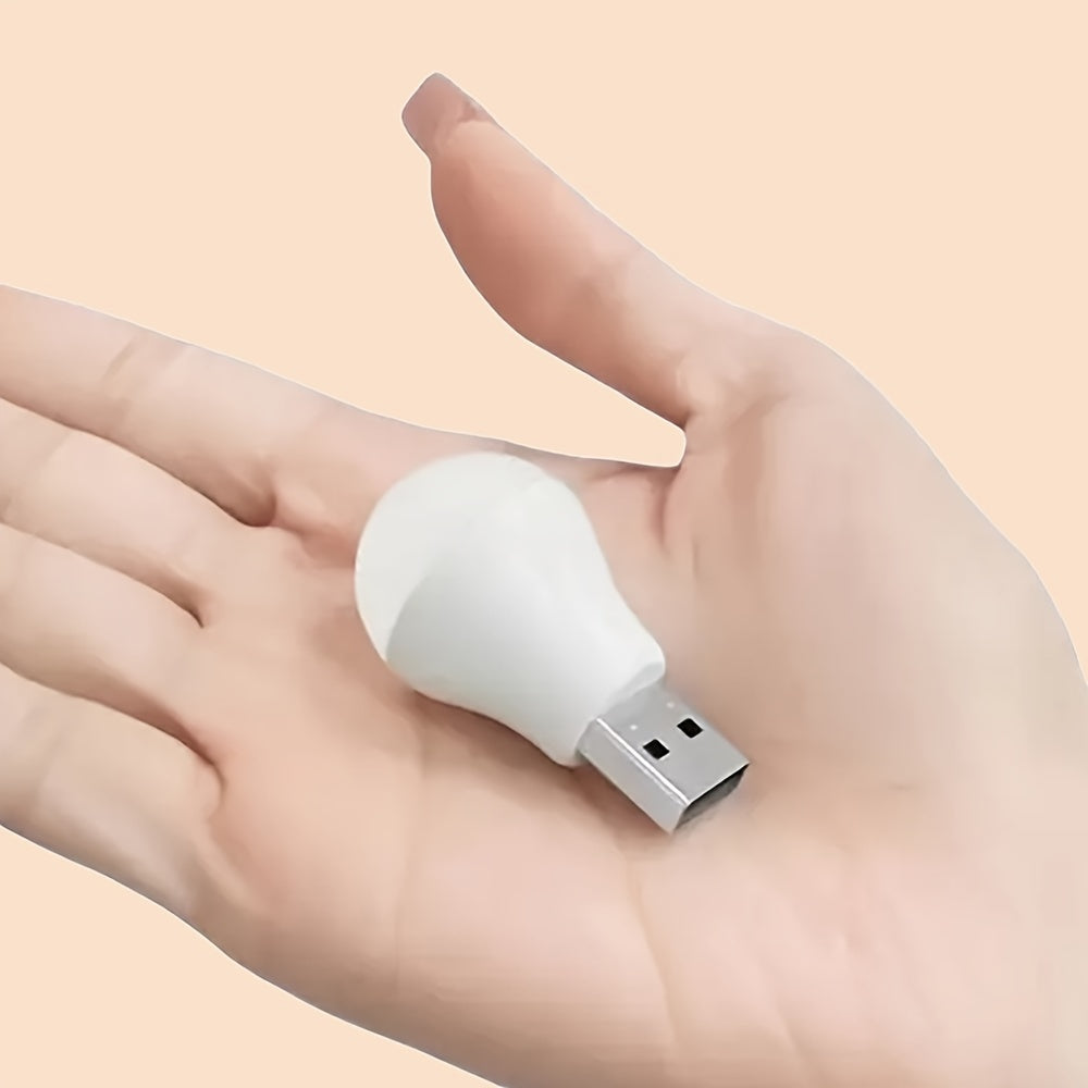 Mini USB Night Light with Warm and White Light for Eye Protection Portable LED Night Lamp for Reading Available in 2/3/5/8/10pcs