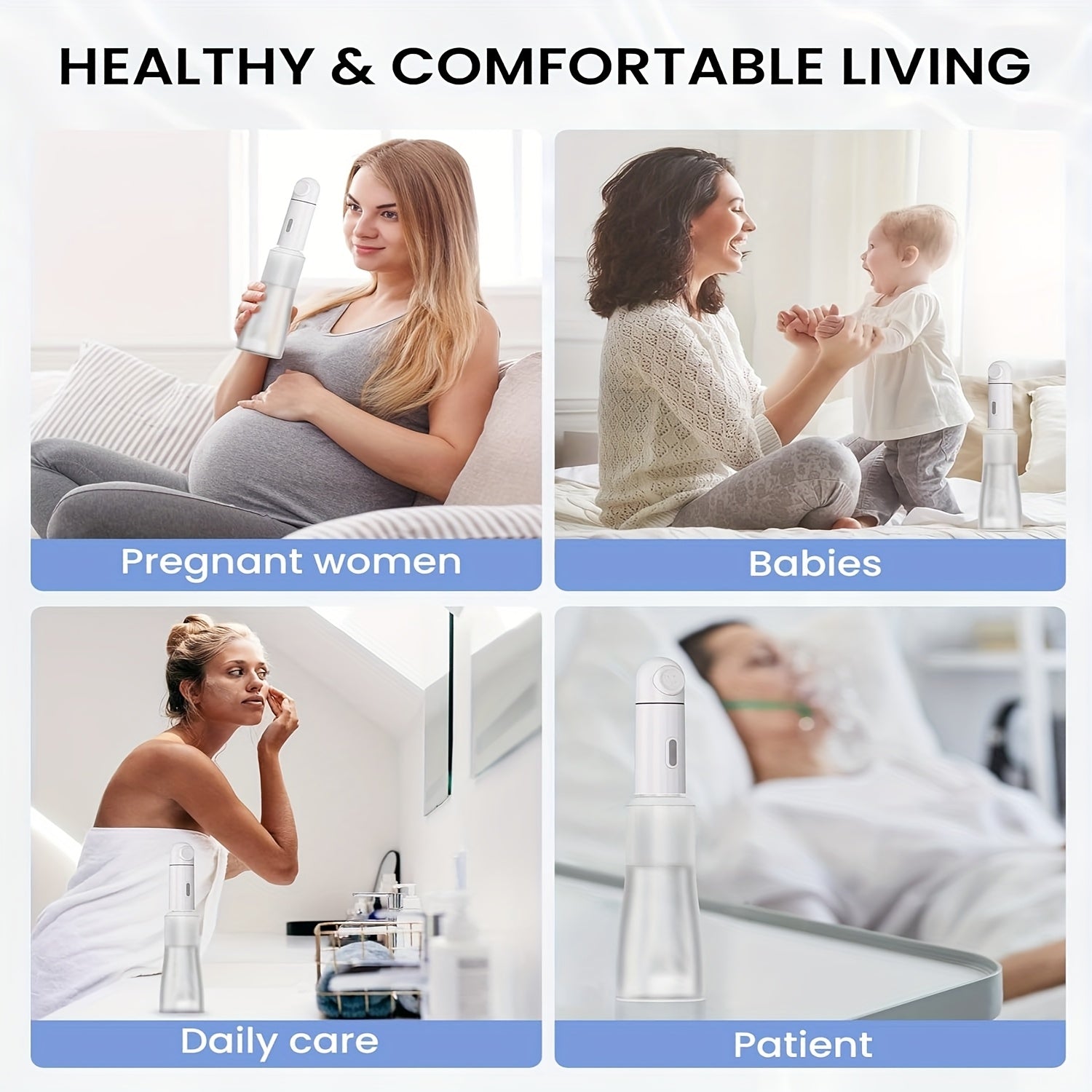 Portable Rechargeable Travel Bidet Sprayer with Dual-Speed Settings and Accessories