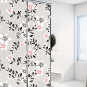 Floral Pattern Window Film Static Cling Privacy Glass Sticker for Home Decor