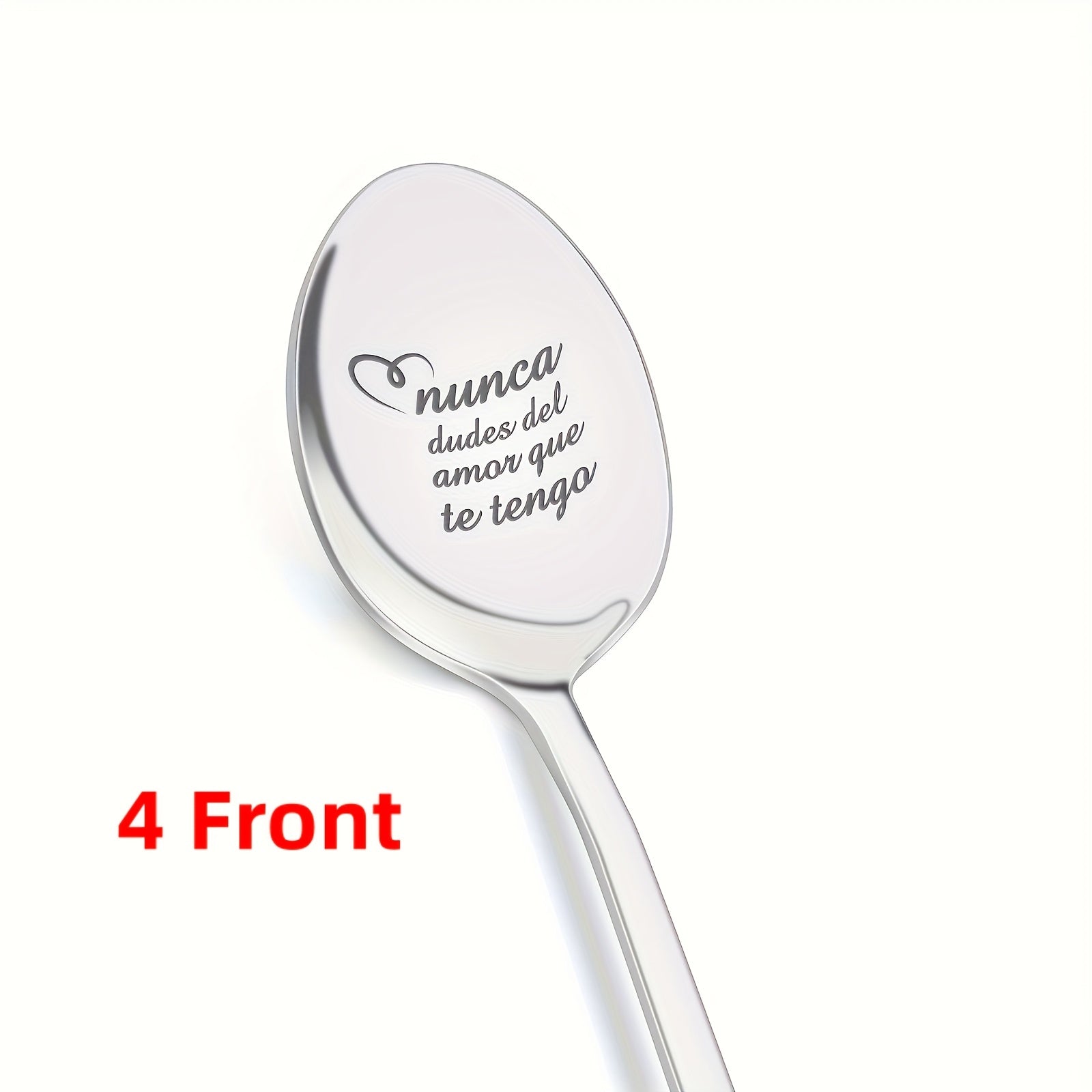 Personalized Stainless Steel Spoon Set for Couples, Holiday Gift, Tableware