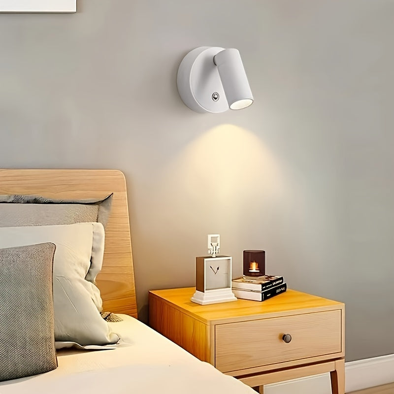 360° Rotating LED Night Light with Touch Control USB Rechargeable Magnetic Adjustable Brightness for Bedroom