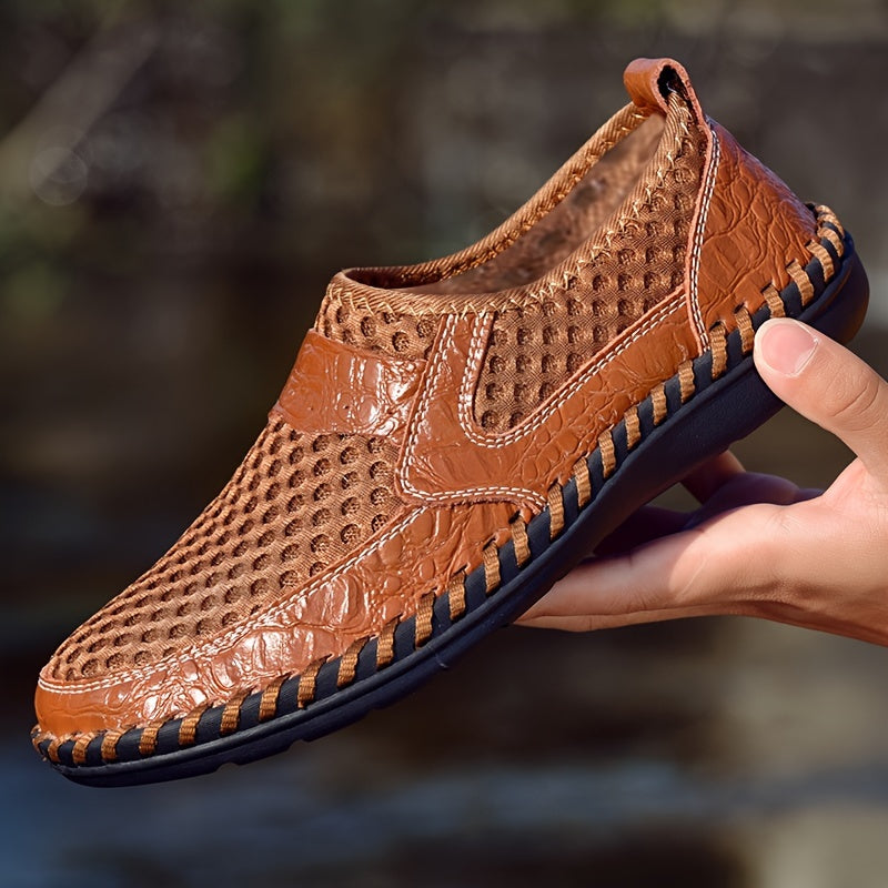 Sandalias de malla transpirable para hombre, ligeras y casuales, de uso fácil para actividades al aire libre