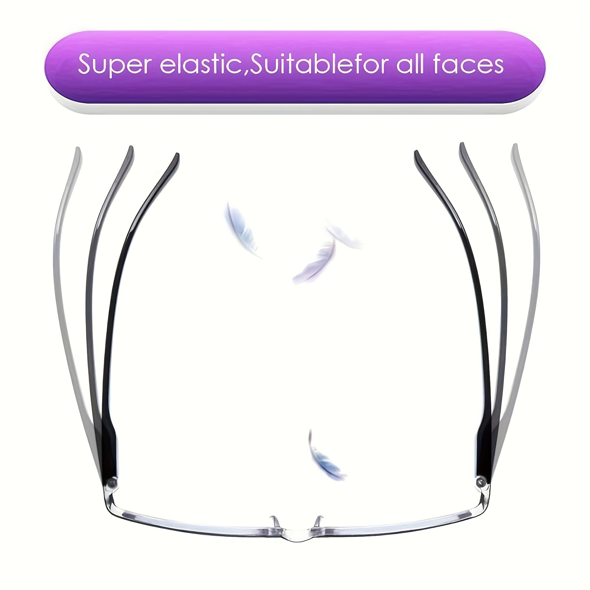 Unisex Reading Glasses Half Frame Durable PC Material Stylish Design +1.0 to +4.0