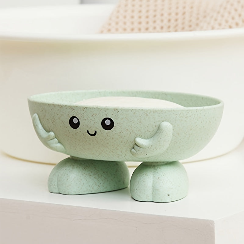 Plastic Cartoon Soap Dish with Drainage for Bathroom Multifunctional Storage