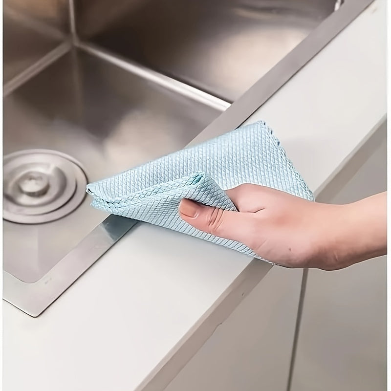 Fish Scale Glass Wiping Cloth Pack of 5 or 10 Multipurpose Household Cleaning Towel