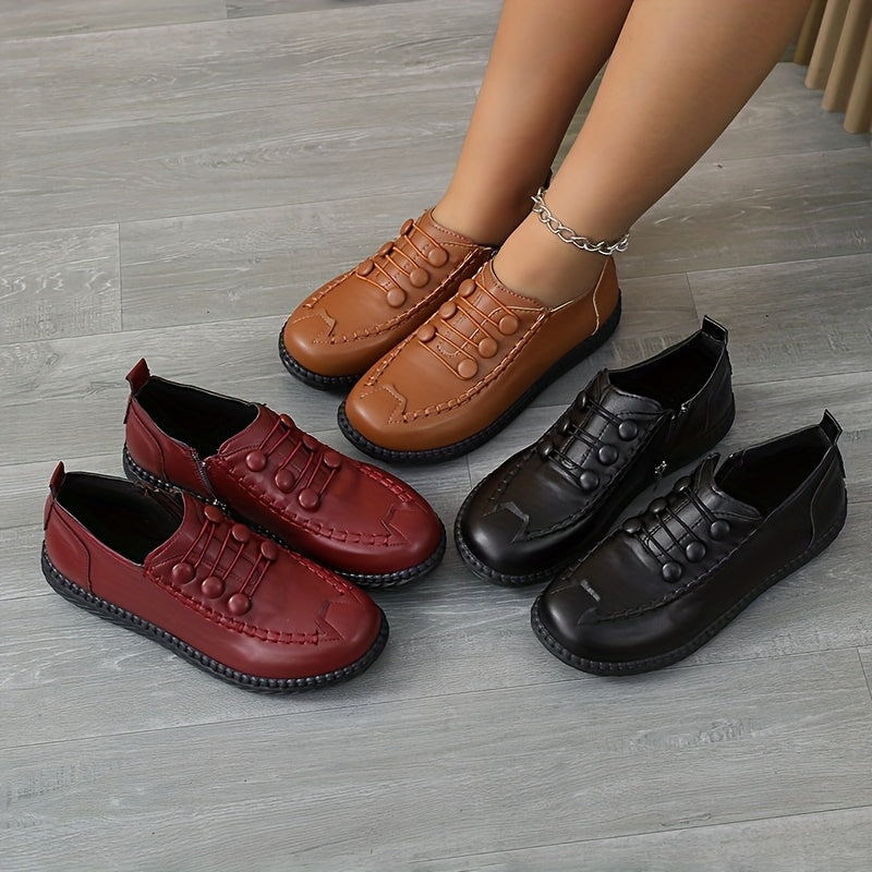 Women's Soft-Soled Flat Shoes for Middle-Aged Mothers Non-Slip Comfortable