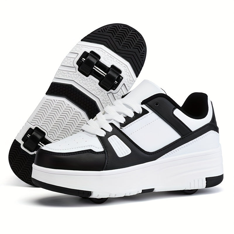 Girls' Girls' Fashion Roller Skates with Detachable Wheels Breathable Waterproof PU Upper Adjustable Lace-Up All-Season