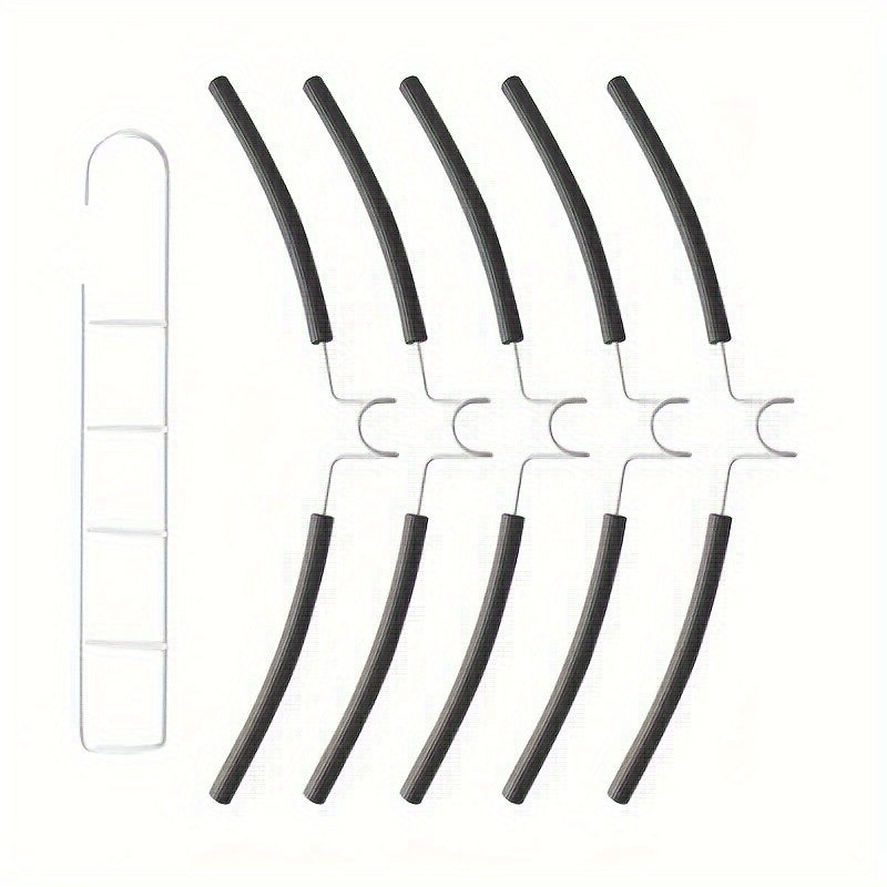 5-Layer Clothes Organizer for Dorms and Wardrobes Space-Saving Non-Slip Foldable