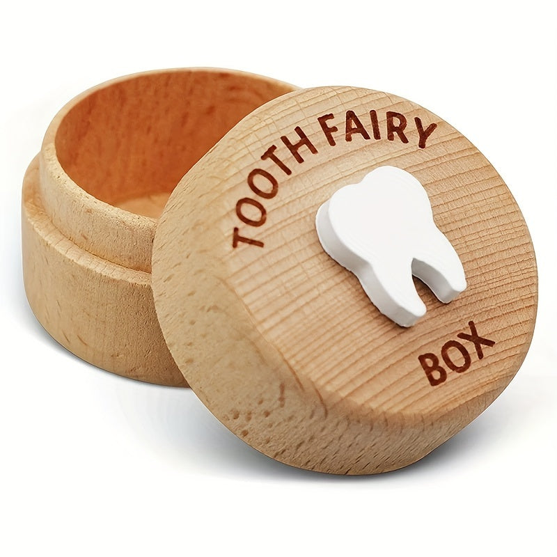 Wooden Baby Keepsake Box for Storing Baby Teeth and Fetal Hair