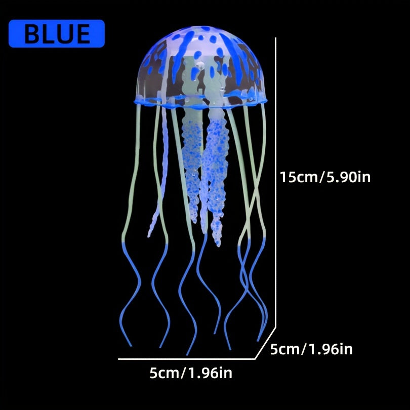 Artificial Silicone Jellyfish Aquarium Ornament for Tank Decoration