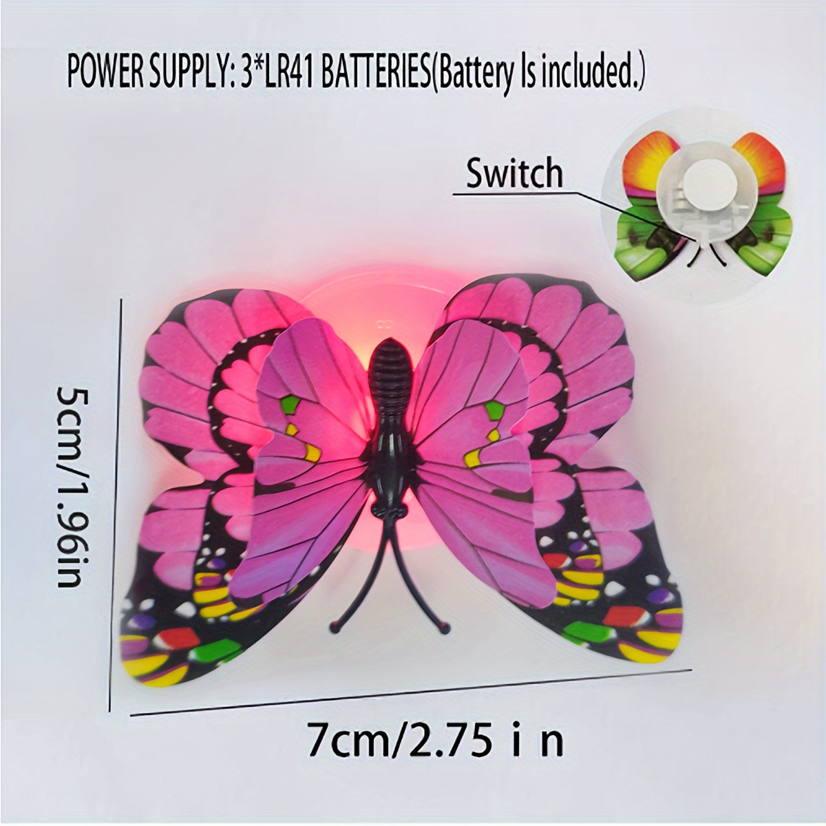 6/9pcs 3D Glowing Double-Layered Butterfly Decorations for Home Wedding Festival