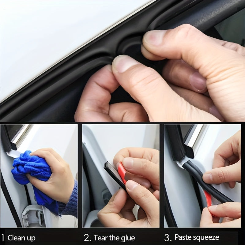 Universal Car Door Edge B-Pillar Waterproof Dustproof Noise Insulation Strip