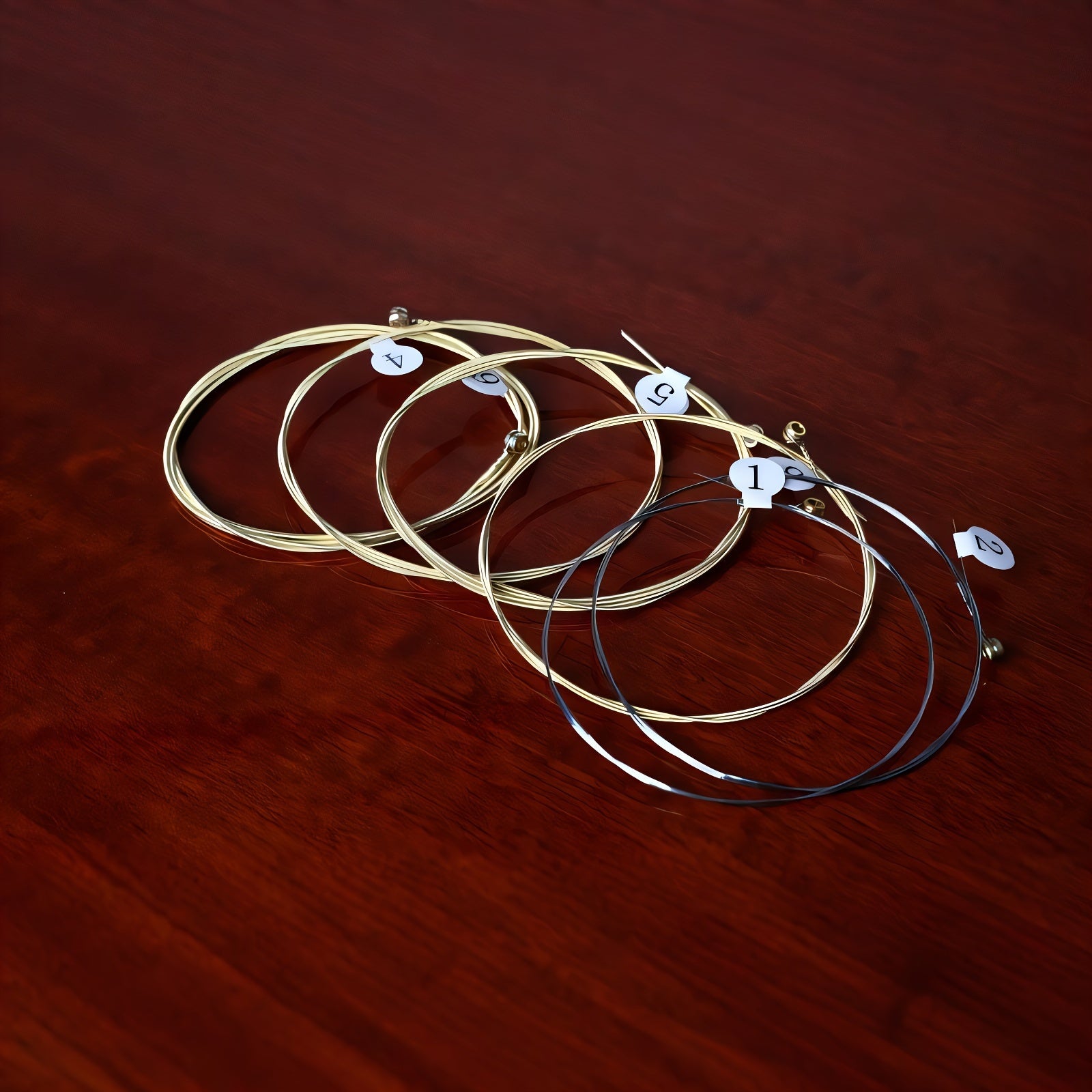 6-Pack Acoustic Guitar Strings Bronze Alloy Wound Hex Steel Core Mixed Colors