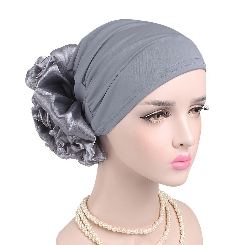 3D Gul Chemo Kapaq Qopqog'i Soqol Rangi To'liq Rangli Turban Bosh Sharf Beanie
