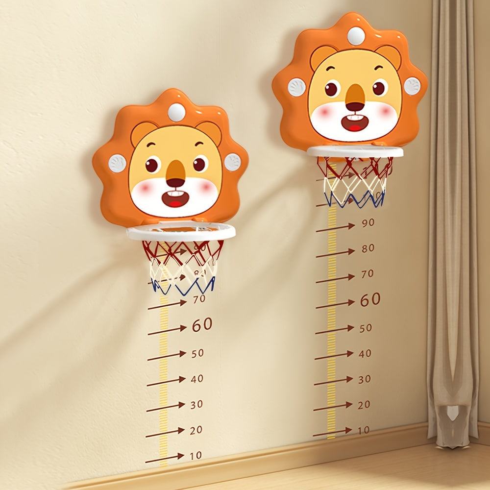 3 yoshdan oshgan bolalar uchun mo'ljallangan multfilm qahramonlari bilan to'plangan basketbol to'pi to'plami, mini to'plar, pompasi va ichki/tashqi o'yinlar uchun devorga o'rnatiladigan dizayn.