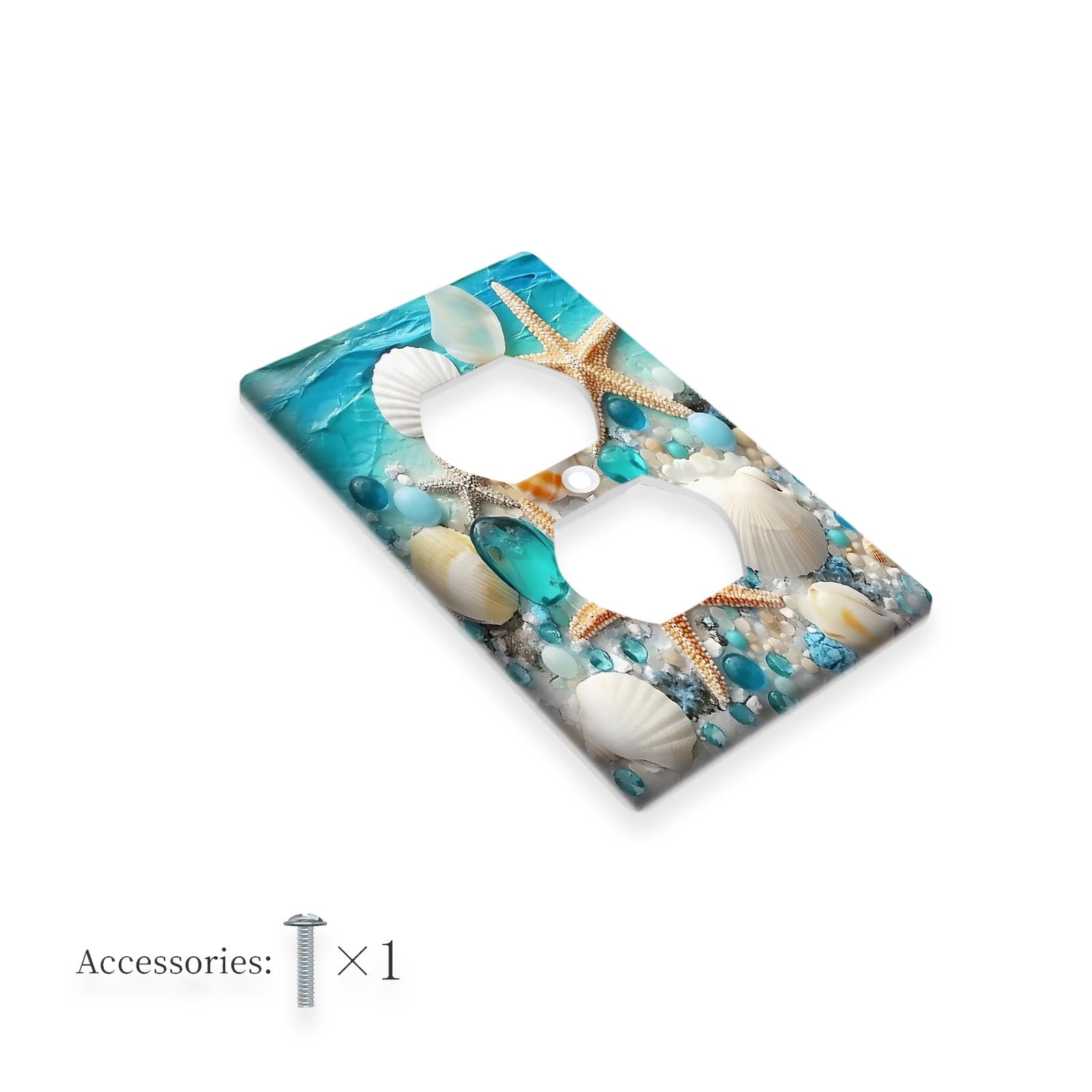 Starfish Wall Plate Unbreakable Polycarbonate Heat Fade Resistant No Electricity 1 or 2 Gang