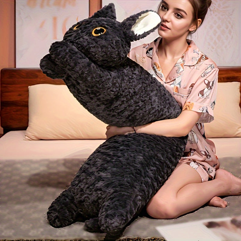 Almohada larga en forma de gato para dormir de lado, suave, adorable, diseño moderno, para todas las estaciones