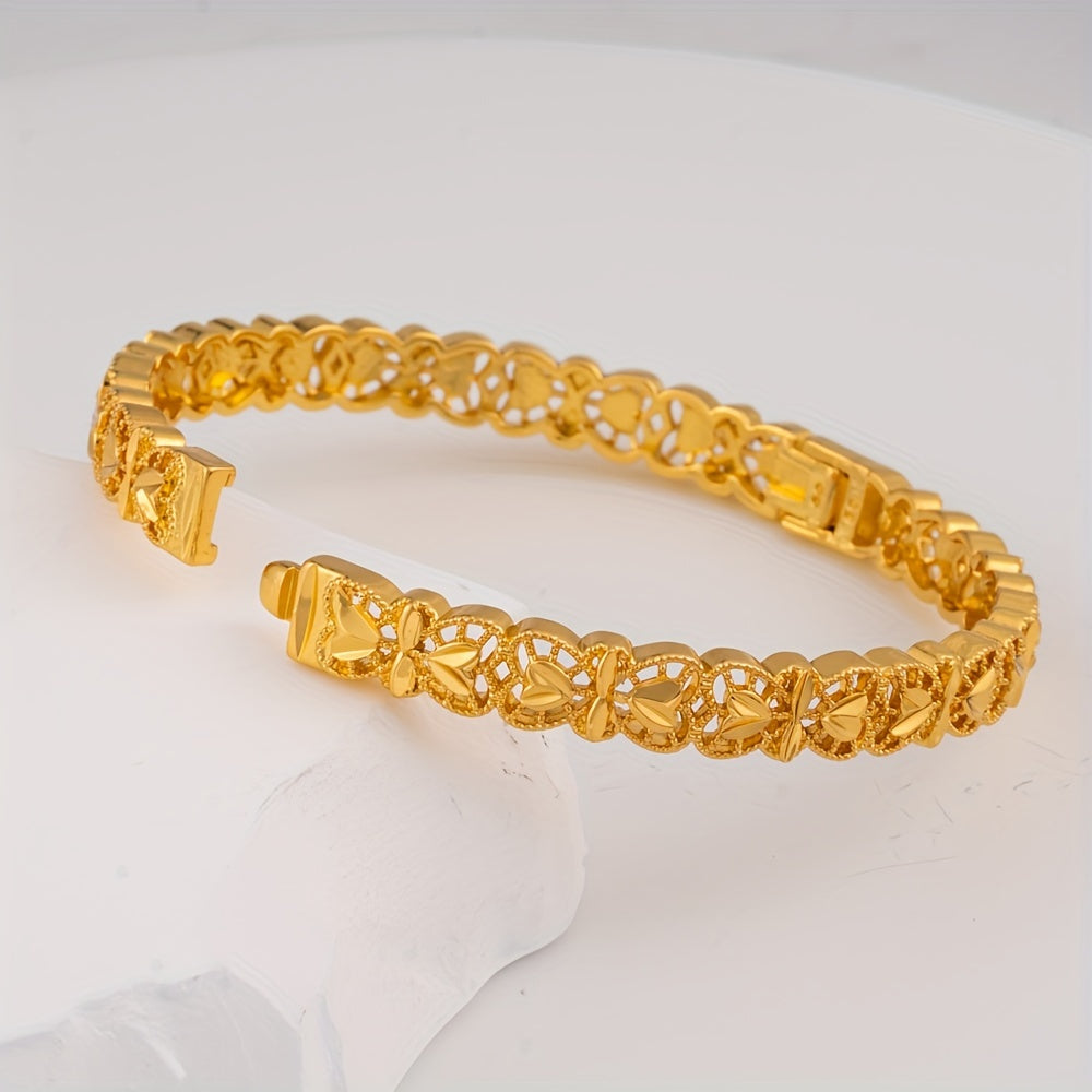 Women’s Copper Open Cuff Bracelet Filigree Jewelry for Wedding and Daily Wear