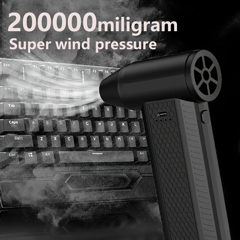 Portable Rechargeable Electric Fan with High-Speed Jet Air Blaster 8000mAh Battery for Camping and Outdoor Activities