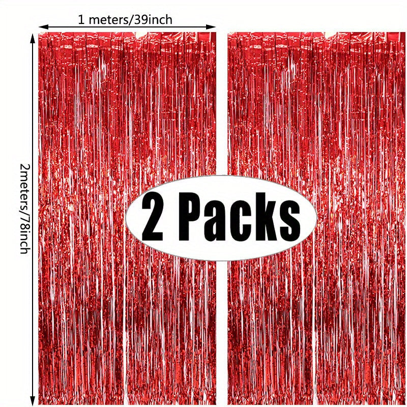 Guirnalda de purpurina metálica con flecos para fiestas de cumpleaños, bodas y despedidas