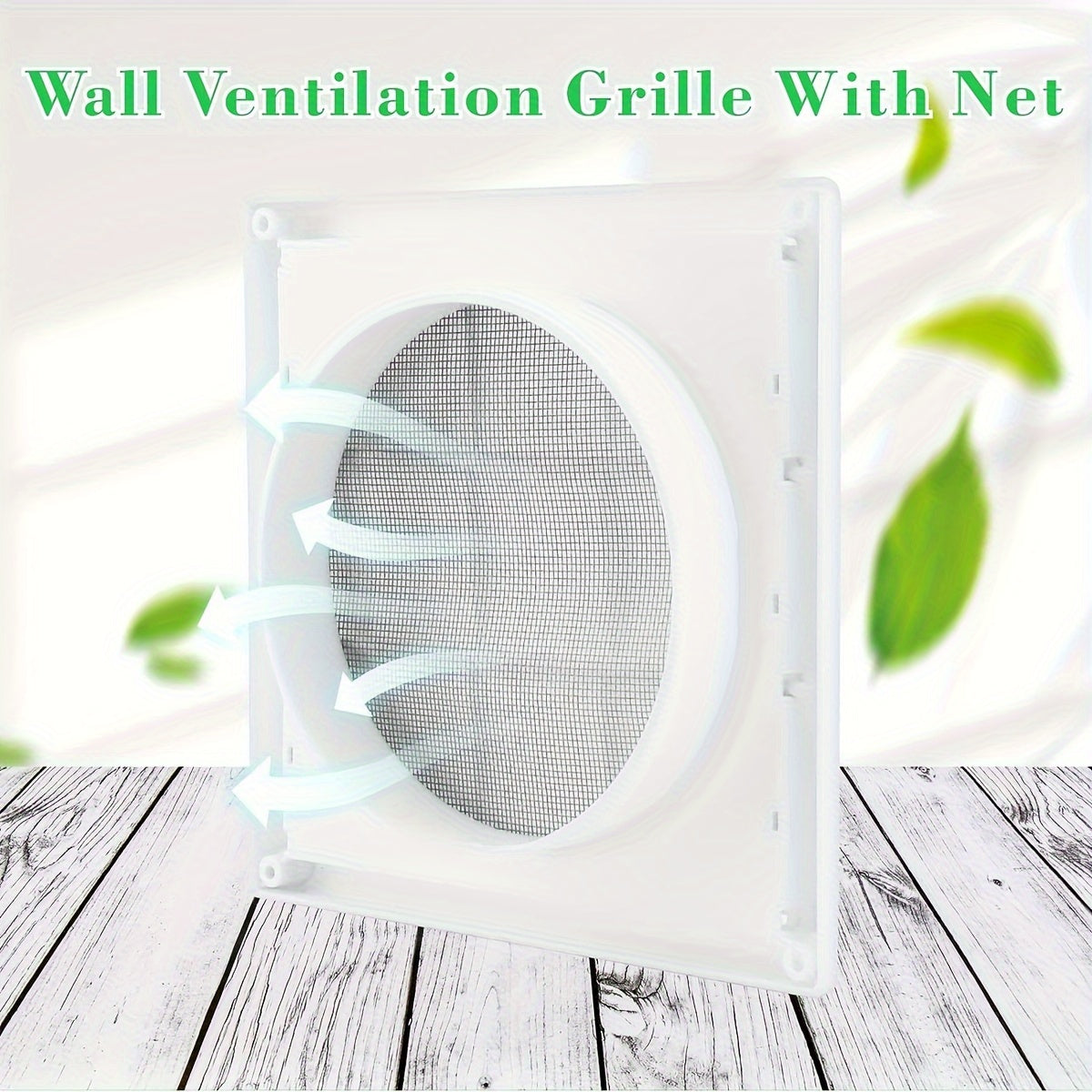 White Dryer Vent Cover with Screen for Exterior Wall Vent Hood Outlet 10.16cm x 15.24cm