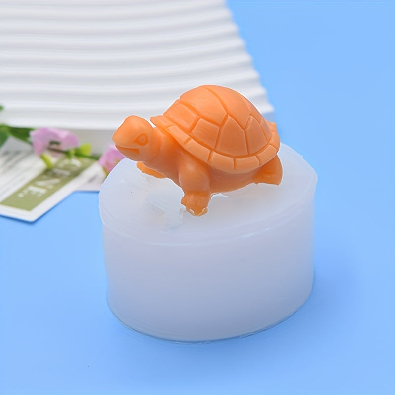 3D Turtle Fondant Formasi Silikon Keks Dekoratsiya Vositasi Konfetlar va Shokoladlar uchun