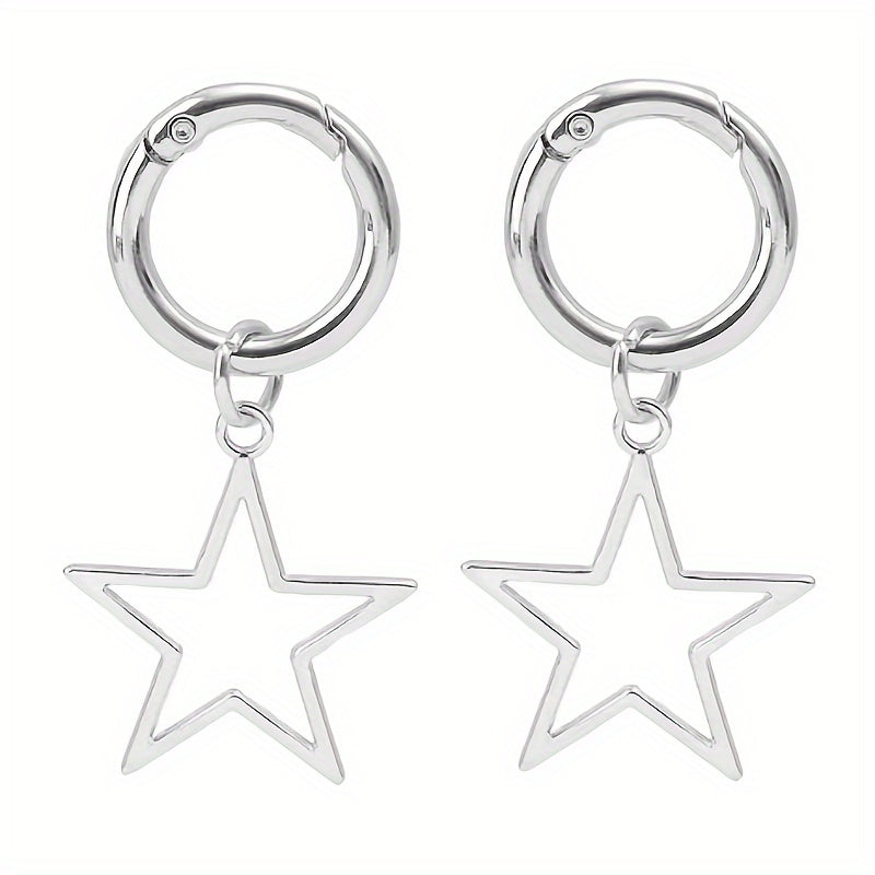 Unisex Stainless Steel Shoe Charms Hollow Star Heart Boot Accessories