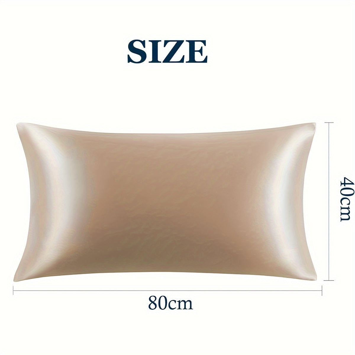 Set of 2 Satin Pillowcases with Zipper Closure, Gentle on Hair and Skin