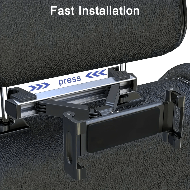 Soporte universal para tablet en el asiento trasero del coche, giratorio de 360° y retráctil