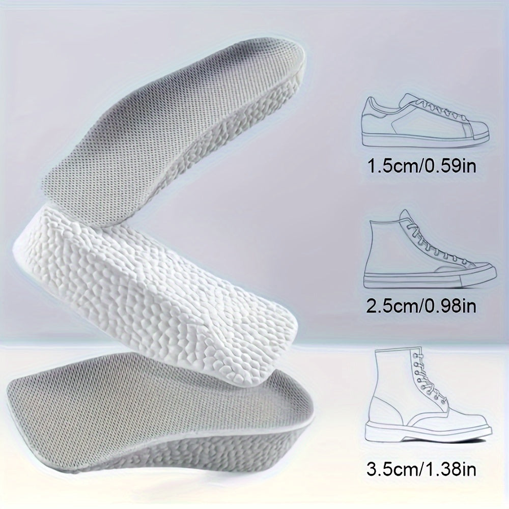 Unisex EVA Height Increasing Insoles Sports Shoe Inserts Double Pack