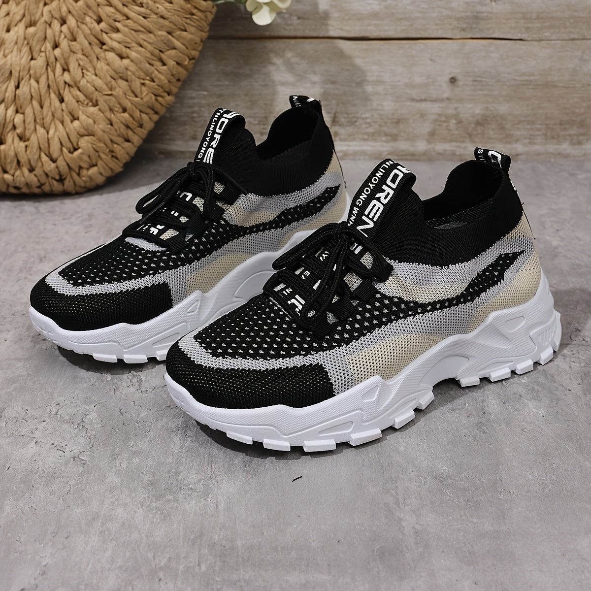 Men Breathable Casual Sports Shoes Comfortable Lightweight Black
