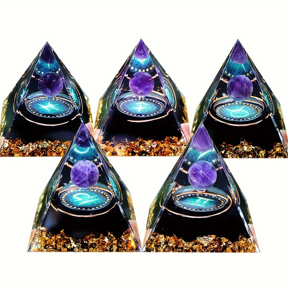 Ручная работа. Пирамида энергии оргон с двенадцатью созвездиями для позитивных вибраций
